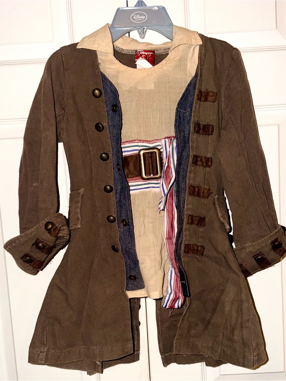 Disney Store Jack Sparrow Pirates Of The Caribbean Child Costume Jacket Sz S 5/6
